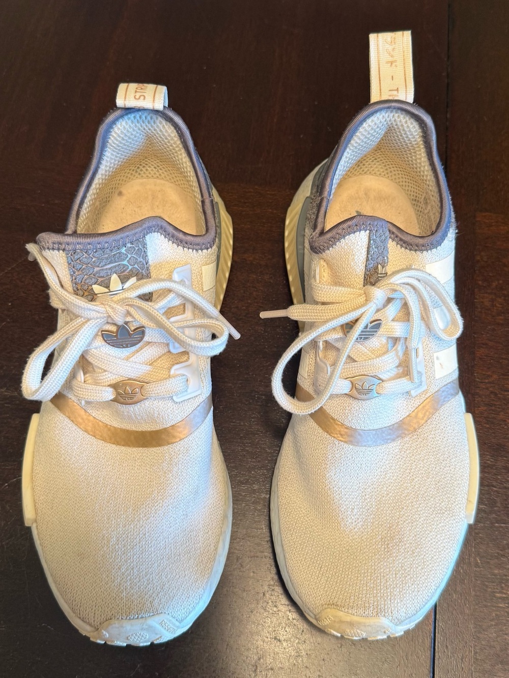 adidas NMD_R1 Women's Wonder White Snakeskin - Size 8